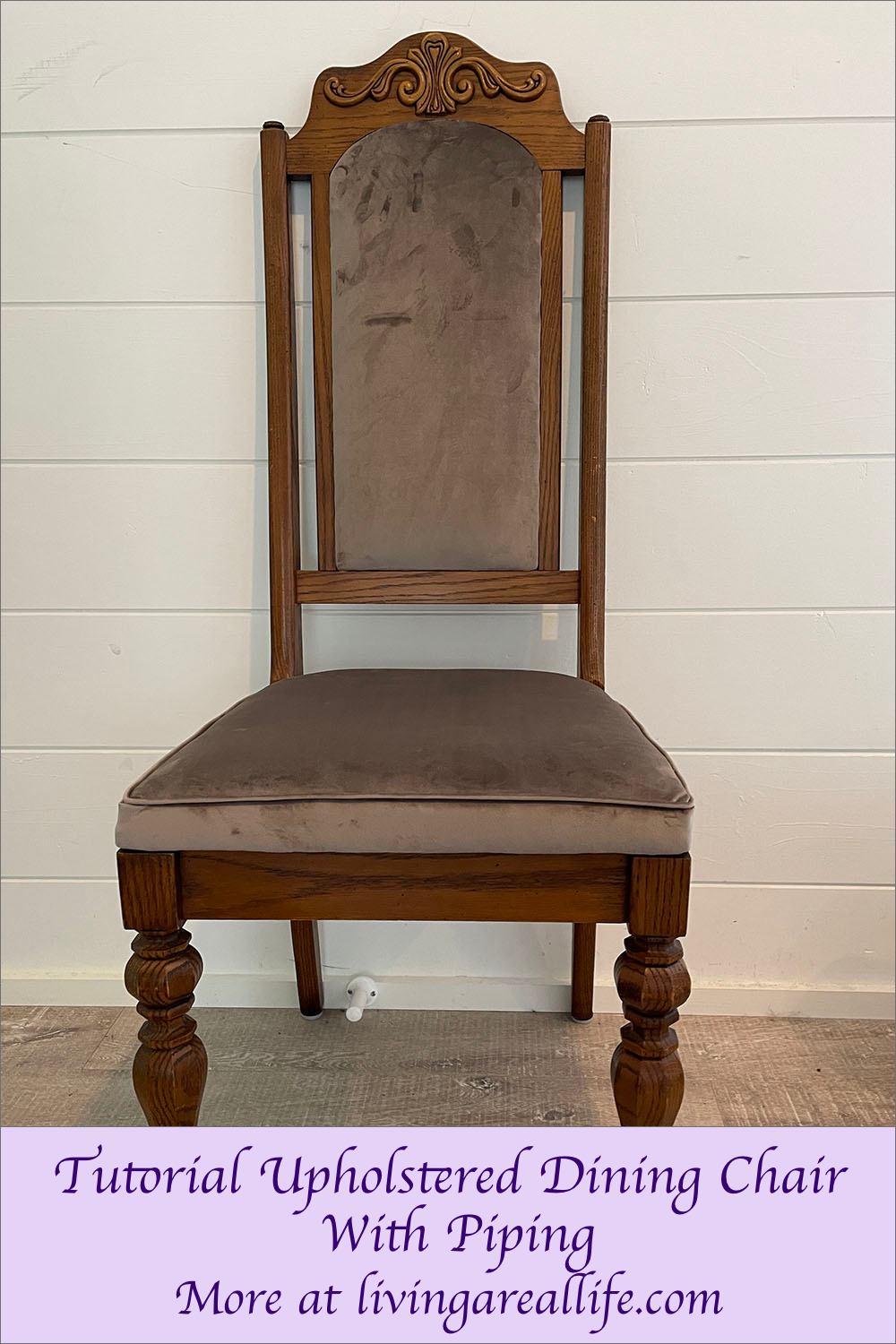 How to Upholster Dining Chairs with Piping Living a Real Life